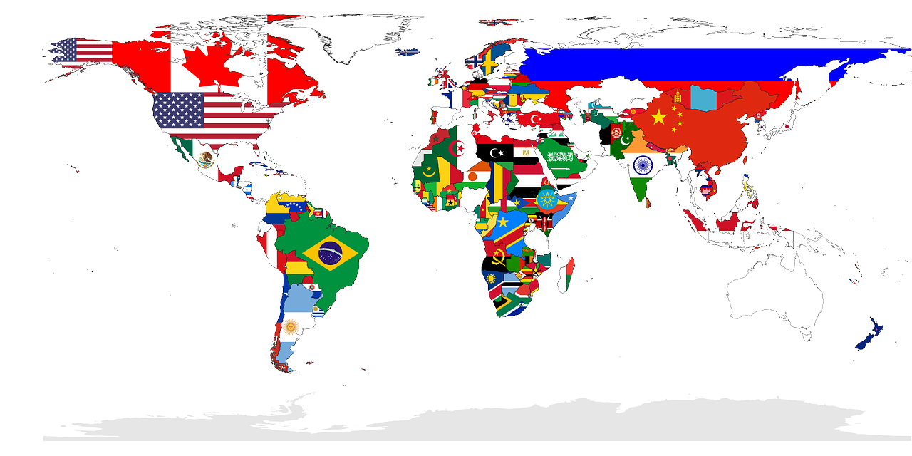 world, map, countries